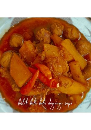 Foto resep Bistik bola bola daging sapi