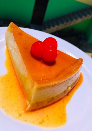 Una foto de Flan de leche