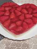 Tarta de fresas para San Valentín