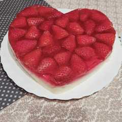 Una foto de Tarta de fresas para San Valentín