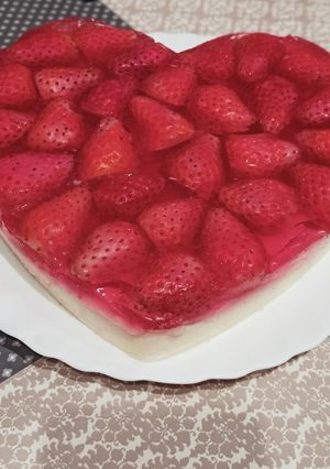 Una foto de Tarta de fresas para San Valentín