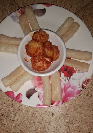 A picture of Tasty potato and pipes.