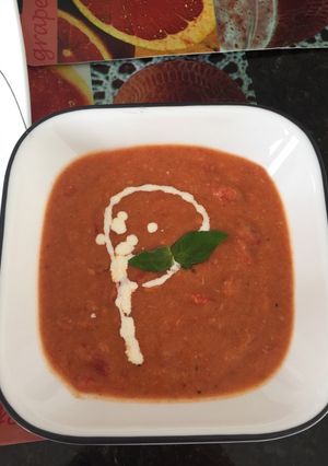 Una foto de Crema de tomate