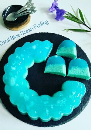 Foto resep Coral Blue Ocean Puding