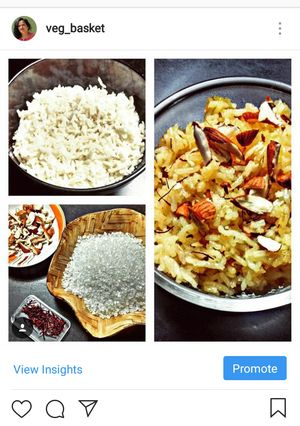 A picture of Meetha rice.