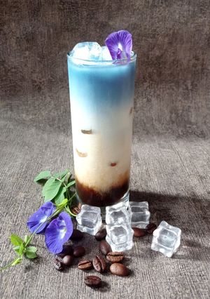 Foto resep Es Kopi Susu Bunga Telang