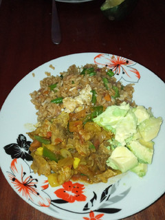 A picture of Chinese fried rice.