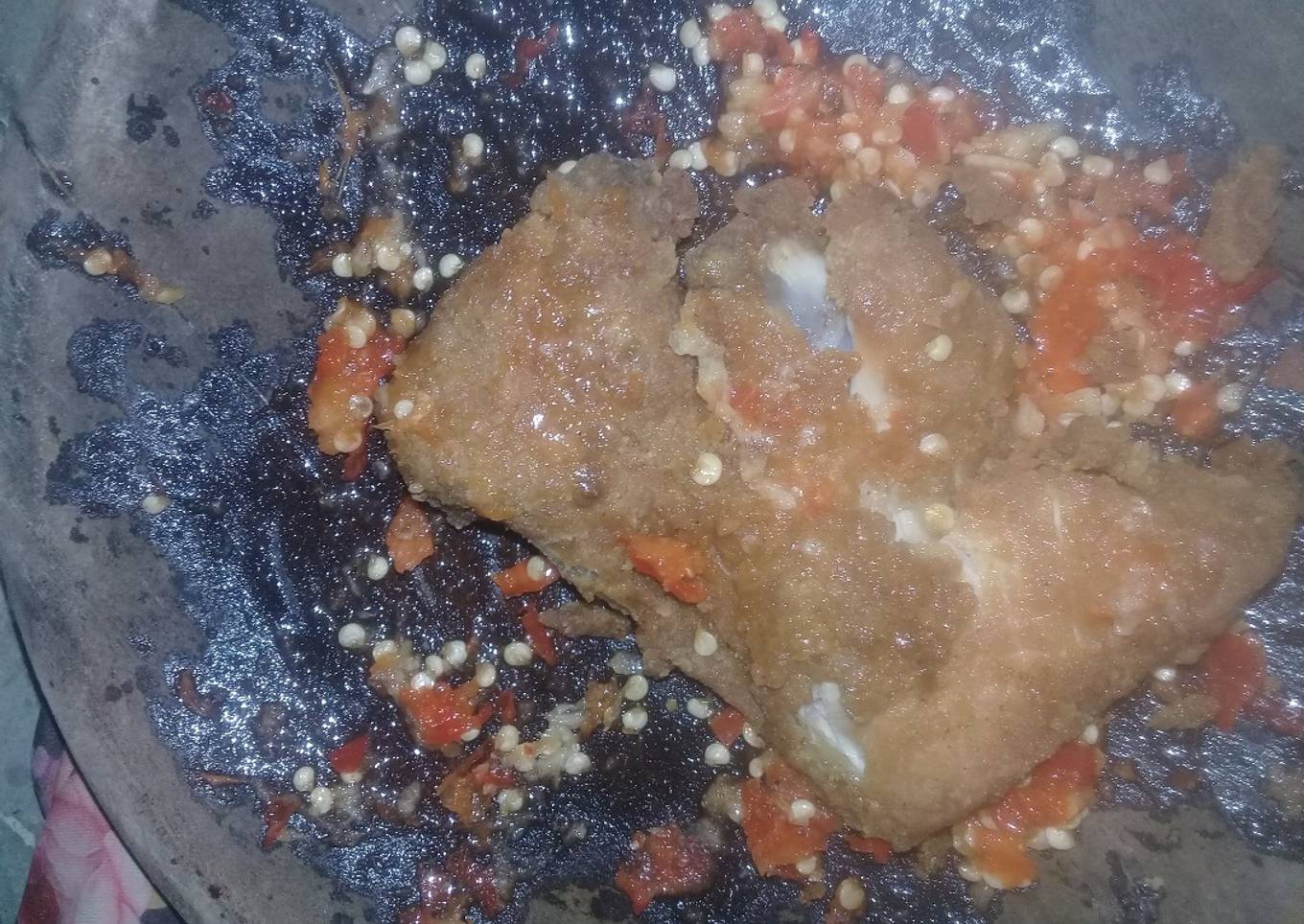 Ayam geprek sederhana