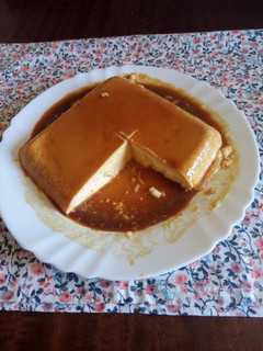 Una foto de Flan casero de Papaya