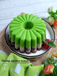 Foto resep Puding alpukat biskuit coklat