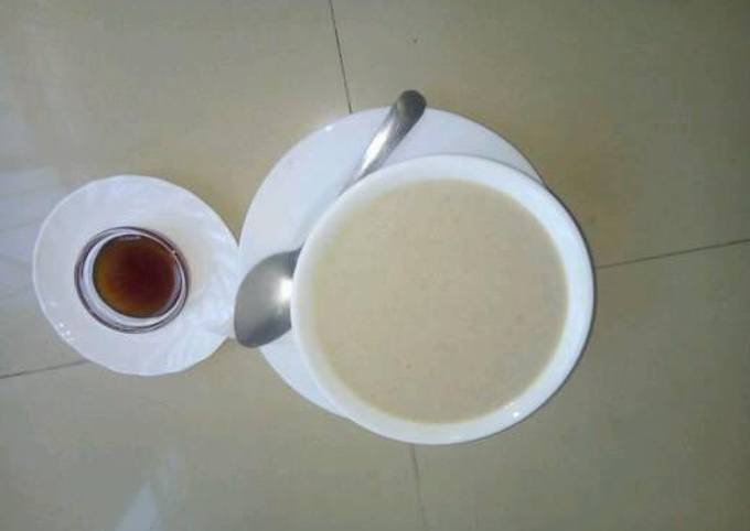 Ground nuts, Cassava, Yam and Arrow root 'soup' porridge