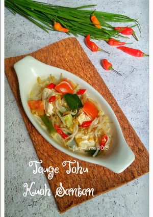Foto resep Tauge Tahu Kuah Santan ala Andini