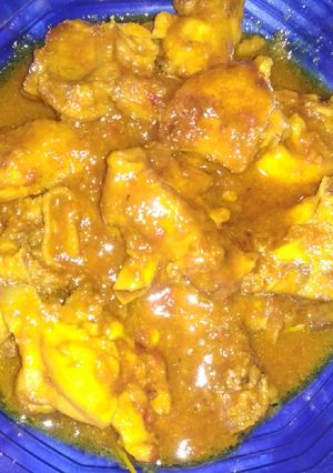Foto resep Ayam ungkep bumbu kuning