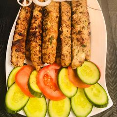 A picture of Beef seekh kabab.