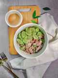 พล่าแตงกวาใส่หมูย่าง(อาหารเหนือ)