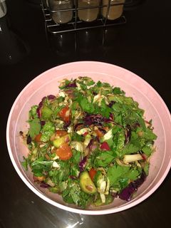 A picture of Fattoush in the Lebanese Style.