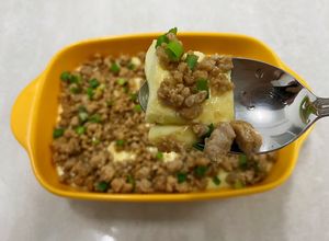 Hình của món Thạch trứng hấp thịt băm cho bé.