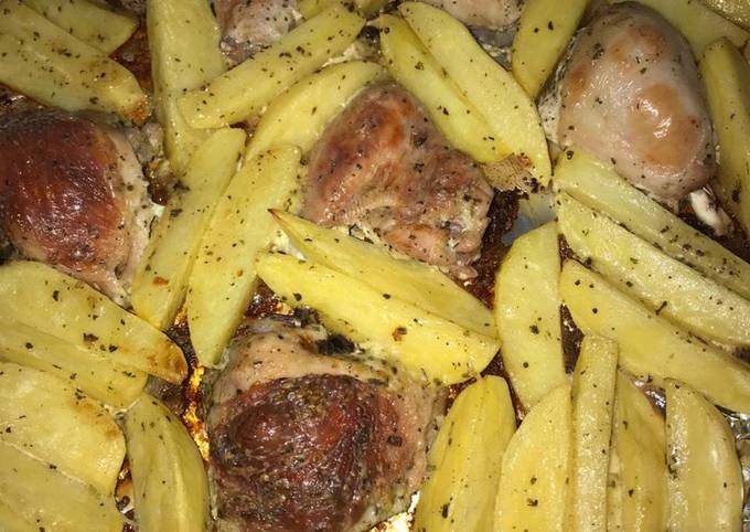 Курица с картофелем "на скорую руку"