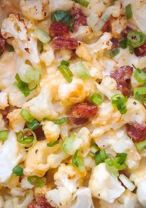 A picture of Cauliflower and Sausage Casserole.