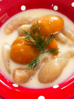 Tejszínes 🍐körte és sárgabarack🥭 leves recept fotója