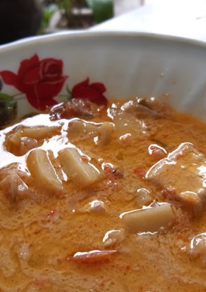 Foto resep Sayur tahu dan kentang pedas