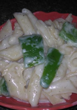 A picture of White Sauce Pasta.