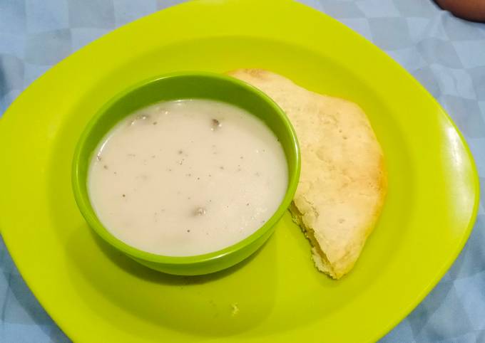 Cream Soup versi Ekonomis (Fillet ayam, Terigu, Susu cair)