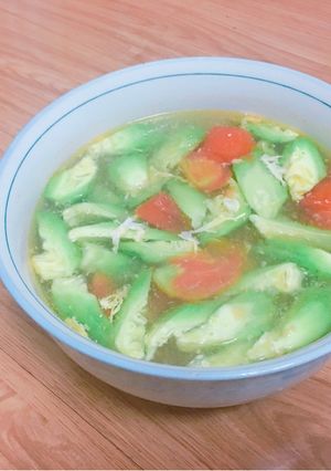Hình của món Canh khổ qua trứng.