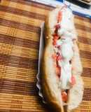 Completo en pan marraqueta