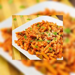 Red sauce pasta/ Penni pastA A picture of Red sauce pasta/ Penni pastA.