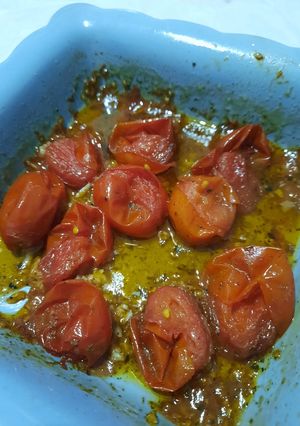 Una foto de Tomatitos confitados en 5´ al micro