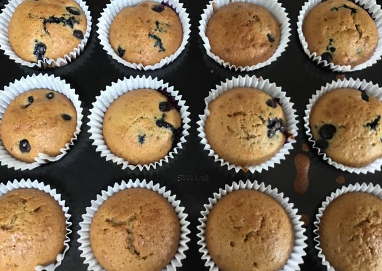 Easiest Way to Make Super Quick Homemade Blueberry muffins