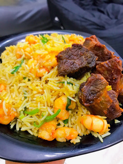 A picture of Shrimp fried rice.