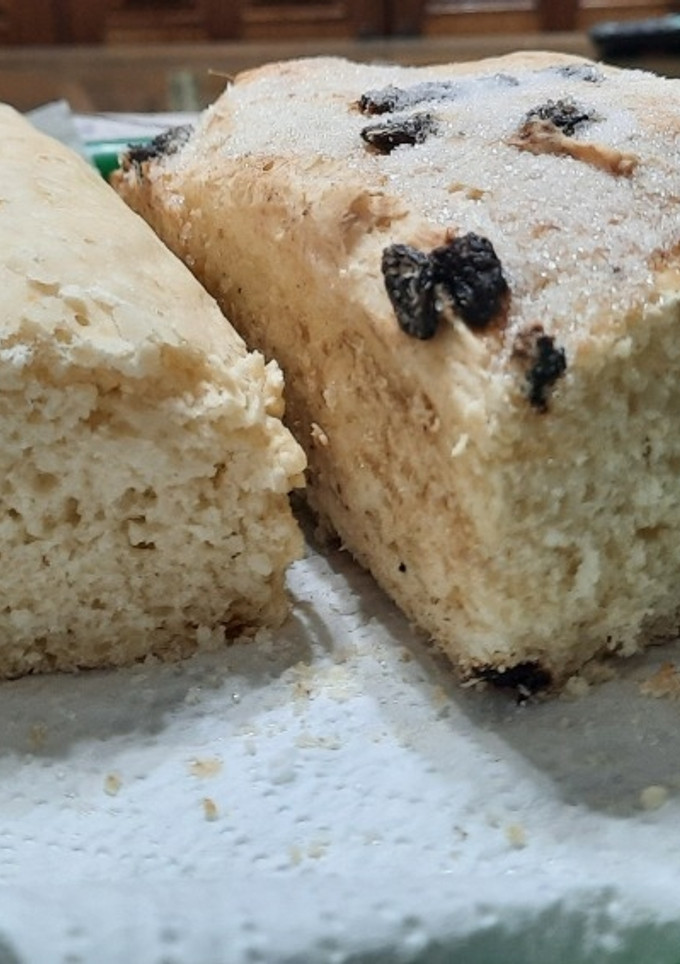 Una foto de Pan con y sin pasas