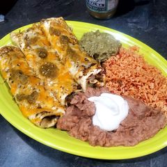 A picture of Chicken Enchiladas.