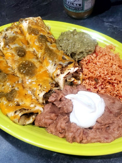 A picture of Chicken Enchiladas.