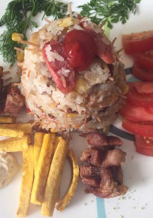 Una foto de Arroz criollo enmazorcado