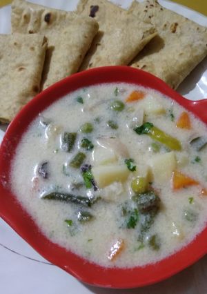 A picture of Kerala style Vegetable Stew.