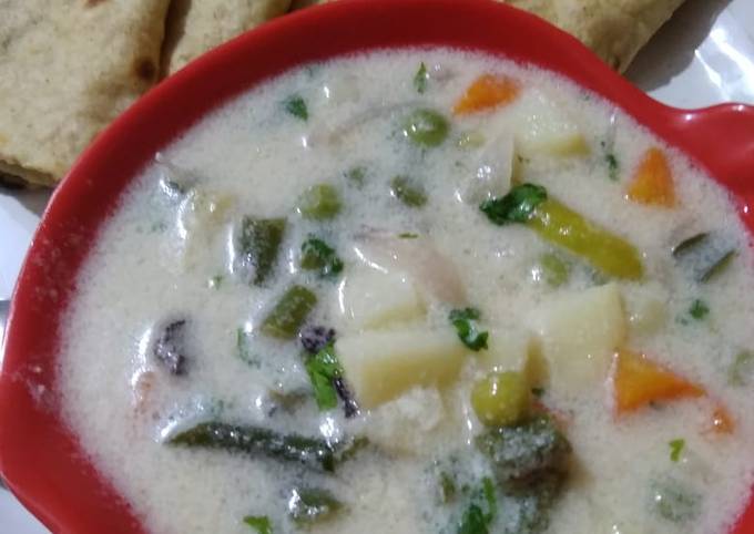 Kerala style Vegetable Stew Recipe by Jagruti Jhobalia - Cookpad