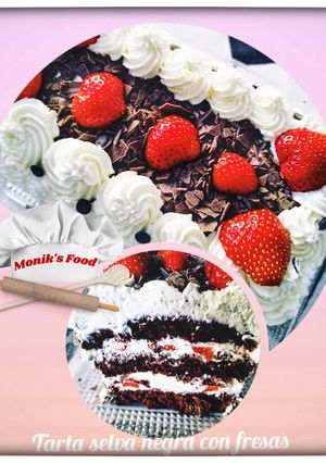 Una foto de Tarta Selva Negra con nata y fresas