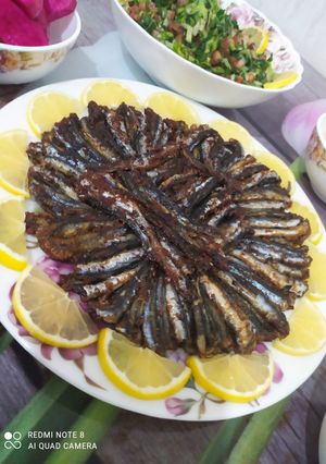 صورة لوصفة سمك السردين بالطاوة 😋🐟