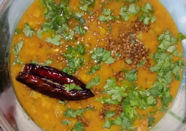 Masala Tuvar Dal with bottle guard