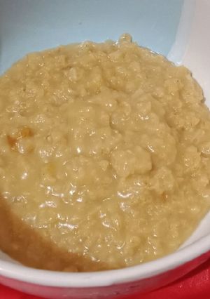 Foto resep Bubur merah oatmeal menu diet rendah kalori