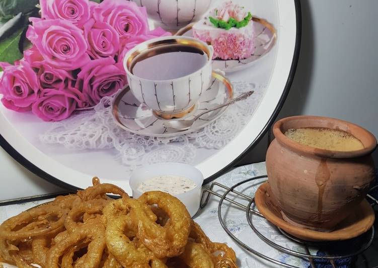 Onion snacks with matka tea😋