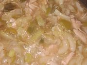 A picture of macroni in white sauce