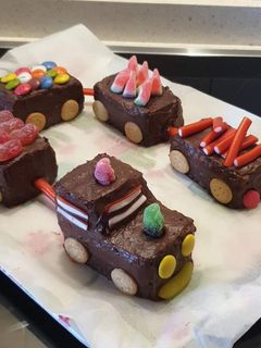 Una foto de Tarta tren de galletas