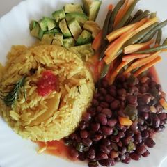 A picture of Pegion peas in coconut milk#mystaplefood.