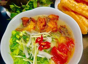 Hình của món Bún Cá Giòn Hà Nội.