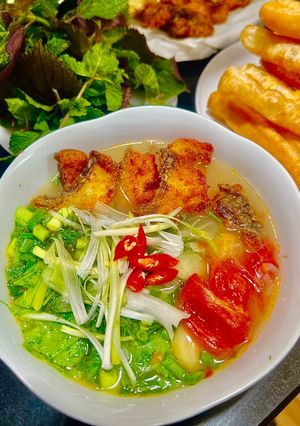 Hình của món Bún Cá Giòn Hà Nội.