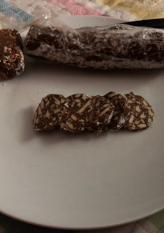 Una foto de Mini salchichón de chocolate 🍫